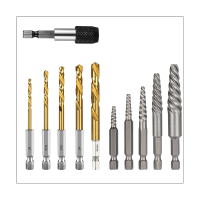 11 Pieces Easy Out Bolt Extractor Set Reverse Drill Bit Extractor Set for Removing Broken Screws