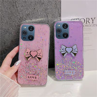 เคสสำหรับออปโป้ไฟนด์ X3 Pro เคสพรีเมี่ยมแบบแวววาวประดับด้วยเคสโทรศัพท์ท้องฟ้าเต็มไปด้วยดวงดาวรูปโบว์รูปหัวใจน่ารักสวยงามทำจากซิลิโคนนิ่มเคสป้องกันด้านหลังกันกระแทก