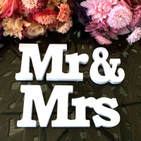 Mr &amp; Mrs อุปกรณ์จัดงานแต่งงาน PVC อุปกรณ์ตกแต่งตัวอักษรภาษาอังกฤษ Wedding Sign