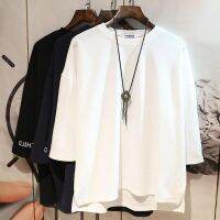 CODLiang Te Japanese original 7-point sleeve medium sleeve T-shirt trendy mens loose T-shirt Japanese 7-point s日系原创七分袖中袖T恤潮男士宽松t桖衫日系7分袖T恤男装