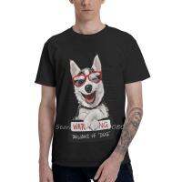 Funny Siberian Husky T-Shirt Men Novelty T Shirt Short Sleeve Novelty Cute Dog Tshirt Cotton Tee Top Harajuku Streetwear