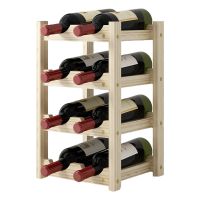 NICEFurniture 234 Tiers Standing Wooden Wine Rack Organizers Home Bar Party Display Holder Shelf Decoration Holders Wine