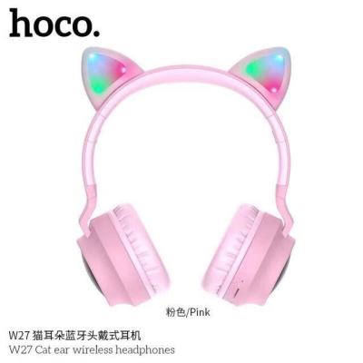 HOCO รุ่น W27 Cat Ear หูฟังครอบหู แบบบลูทูธไร้สาย พร้อมไมโครโฟน Bluetooth V.5.0