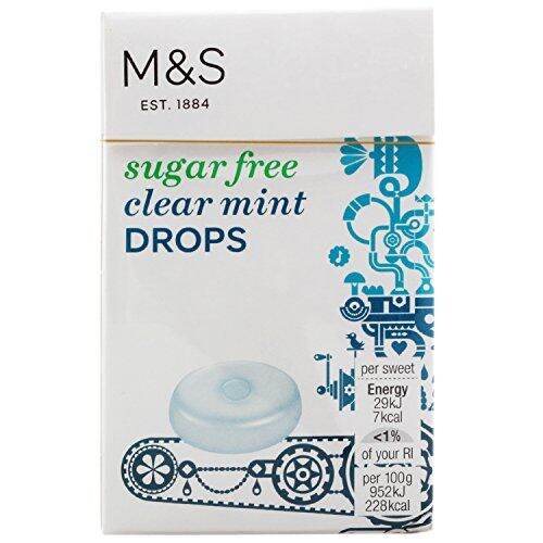 M&S Sugar Free Clear Mint Drops 42g x1 Marks and Spencer No Sugar