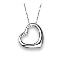 S925 Silver Necklace Female Lovely Heart-Shaped Pendant Japan and South Korea Simple Tanabata Valentines Day Gift for Girlfriend qu-5325