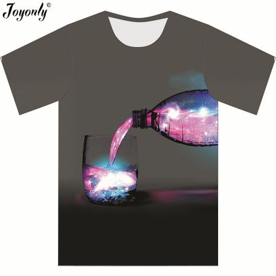 Joyonly 2018 Children Bottle Cup Galaxy 3d Print Tee Tops Clothes For Boy Girls Cool T-shirt Kids Summer Short Sleeves Clothing