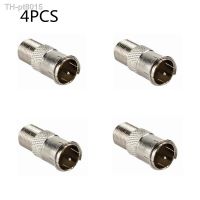 卍☬  4PCS F Type Quick Plug RF Coax Coaxial Cable Adapter Connector - Male to Female M/F