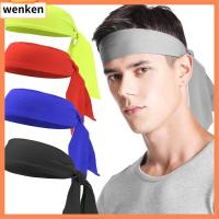 WENKEN อีลาสติก กีฬา headbands เชือกผูกเชือก ไม่ลื่นหลุด แถบกันเหงื่อ อุปกรณ์เสริมผมฟิตเนส ระบายอากาศได้ระบายอากาศ วงผมกว้าง โยคะเล่นโยคะ