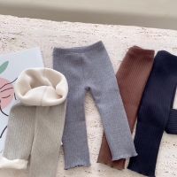 Winter Girls Leggings Velvet Warm Pants For Kids Winter Cashmere Trousers Thick Teenager Ribbed Leggings QZ305