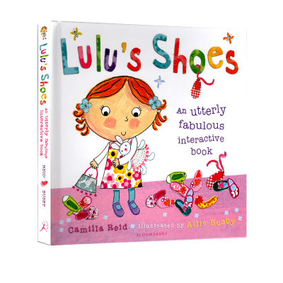 Original English lulu S shoes Lulus shoes hardcover touch operation book LULUs Lulu series childrens life common sense enlightenment cognition picture book behavior habit cultivation enlightenment picture book