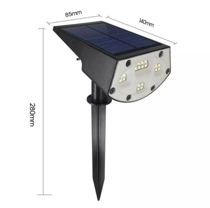 โคมไฟประดับสวนโซล่าเซลล์-led-solar-light-garden-ไฟเหลือง-ไฟขาว-ไฟ7สี-ไฟติดผนัง-สวน-warm-white-liht-ไฟปักสนามใช้ไฟทางเดิน