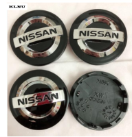 KLNU ดุมโครนิกไล้หน้า4ชิ้น/Lot54mm สำหรับ Nissan Extera Sylphy Sentra Leaf Murano Almera ป้ายอัตโนมัติสัญลักษณ์สีดำ