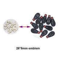 ป้ายโลโก้กุญแจรถ,10ชิ้น/ล็อต26X8mm สี่เหลี่ยมสำหรับตราติดรถสมาร์ทการ์ด