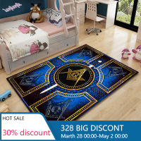 Masonic Illuminati printed Pattern Rug Baby Play Crawl Floor Mat Living Room Car Decoration Fitness Car Tapestry