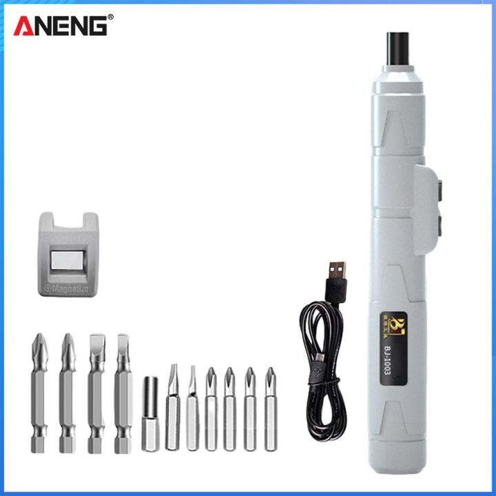 【ANENG】3.6V Cordless Screwdriver USB Rechargeable Small Electric Power Screwdriver Set 250r/min