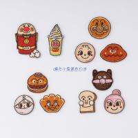 Japanese Anpanman Museum Customized Cloth Stickers Food Series Bread Burger Rice Krispie Bucket Ice Cream Soda