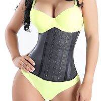 【LZ】 Shapewear látex extra forte cintura instrutor treino ampulheta cinto cintura Cincher Trimmer longo torso Fajas 9 osso de aço do mulheres