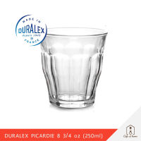 Duralex Picardie 25 cl - 8 3/4oz (250ml) แก้วน้ำ แก้วกาแฟ คาเฟ่ (ชุด 6 ใบ)