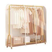 【CC】 Garment Coat Dust Moisture Protection Transparent Cover for Floor-standing Drying Rack