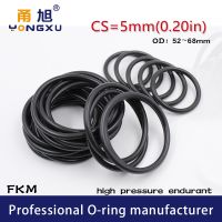 Fluor Karet Cincin FKM O-Cincin Segel CS5mm OD52/55/58/60/62/65/68x5Mm O Ring Seal Gasket Cincin Minyak Pemakaian Penyegelan Mesin Cuci