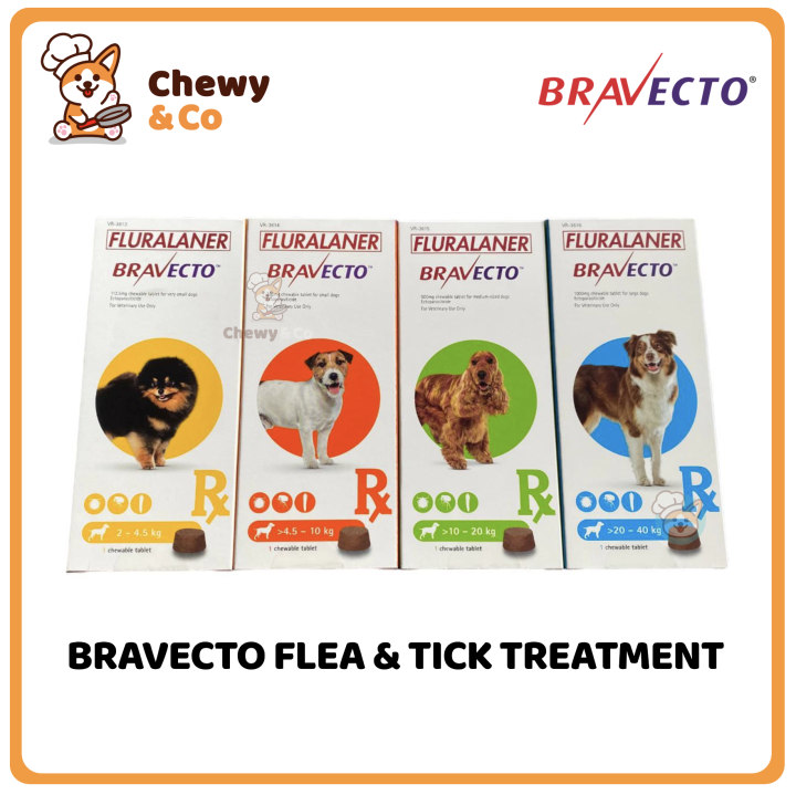 Bravecto Flea & Tick Treatment Chewable Tablets for Dogs 2kg to 40kg
