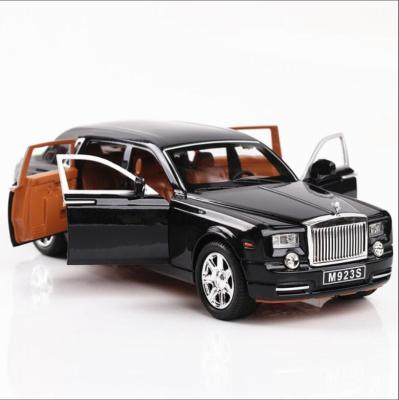1:24 Rolls-Royce Phantom ล้อแม็กรถยนต์รุ่นเสียงและแสงดึงกลับคอลเลกชัน D Iecast ยานพาหนะรถยนต์ของเล่นสำหรับเด็ก
