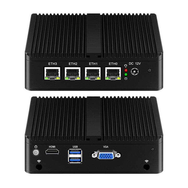 J1900 Fanless Mini PC OPNsense Router In Celeron N2940 Quad-Cores 4 LAN ...