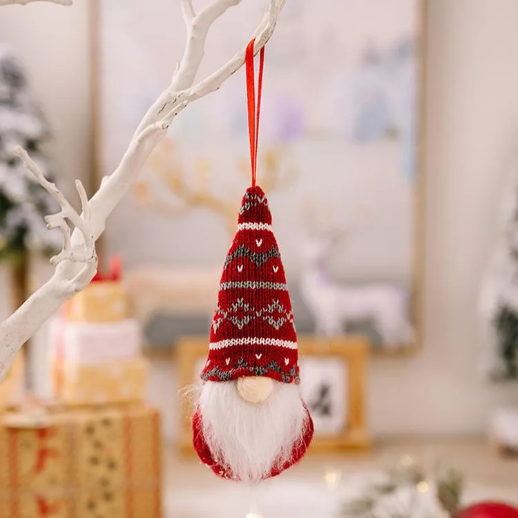 Gnomes Christmas Tree Ornaments Plush Christmas Gnomes Decorations ...