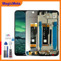 Magicmeta หน้าจอจอ LCD แบบดั้งเดิมสำหรับ Nokia 2.3,หน้าจอ LCD อะไหล่หน้าจอสัมผัสชุดประกอบดิจิไทเซอร์พร้อมกรอบสำหรับ Nokia 2.3 TA-1211/1214/1206/1209หน้าจอแสดงผลพร้อมเครื่องมือฟรี