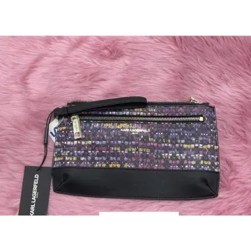 Karl Lagerfeld Plum Combo Wristlet