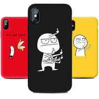 Funny Cartoon Phone Case for IPhone 12 Mini 11 Pro X XS MAX XR 8 7 6s Plus SE 2020 Cute Cases Soft Silicone TPU Back Cover Shell