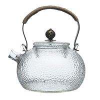 700Ml Teapot Cold Kettle Hammer Heat-Resistant Glass Transparent Copper Handle Beam Pot Can Be Heated Kettle