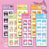 Sanrio Cute ID Photo Glitter Sticker Kuromi Cinnamoroll Pochacco Melody Self-adhesive Stickers Decoration