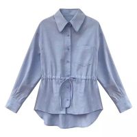 korean style women ladies long sleeve shirt blouse baju wanita lengan panjang