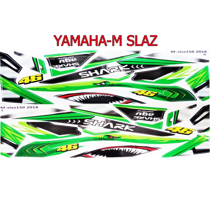 สติ๊กเกอร์ติดรถมอเตอร์ไซด์ลายแต่งการ์ตูน สำหรับ YAMAHA-M SLAZ สีเขียว