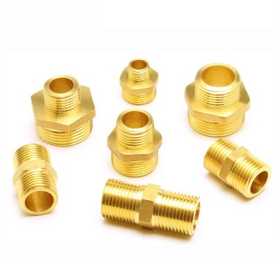 Brass Pipe Hex Nipple Fitting Quick Coupler Adapter 1/8 1/4 3/8 1/2 3/4 1 BSP Male to Male Thread Water Oil Gas Connector