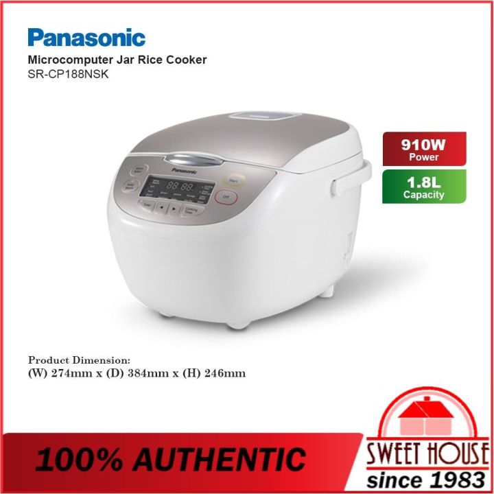 Panasonic SR-CP188 JAR RICE COOKER (1.8L)SR-CP188NSK | Lazada