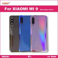 เหมาะสำหรับ Xiaomi Mi 9หลังฝาหลังปิดโทรศัพท์ Redmi ด้านหลังประตูแก้วแผงเคสอะไหล่ + มีเลนส์กล้องถ่ายรูป + โลโก้