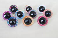 100pcs 14mm to 35mm craft eyes super fashion 3D glitter toy safety eyes doll pupil eyes with washer--color option-T10