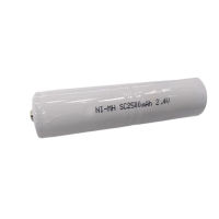 2.4V SC Ni-MH 2500MAh 3000MAh 4000MAh แบตเตอรี่แบบชาร์จไฟได้พร้อม Tip Top สำหรับไฟฉายแบตเตอรี่22mmX86MM