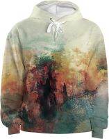 Unisex Youth Novelty Hoodies 3D Oil Painting Tie-Dye Printed for Christmas Daily, Comfort Relaxed-fit Sweatshirt Pullover