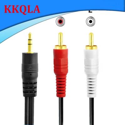 QKKQLA 3.5mm Stereo Male Jack to 2 RCA Male AV Music Audio Cable Cord AUX for Mp3 Phone TV Sound Speakers