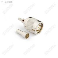 ❖■✈  RP TNC Crimp Male Plug (Female Pin) RF Connector For LMR100 RG316 RG174 1.13mm 1.37mm Coaxial Cable Brass Nickel