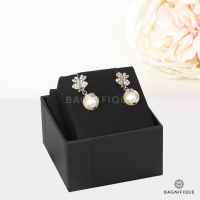 NEW CHANEL EARRINGS CLOVER WITH PEARL 1 CM SILVER SHW