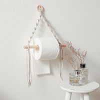 Toilet Paper Holder Tapestry Macrame Vintage Towel Hanging Rope Toilet Paper Holder Home Hotel Bathroom Decoration