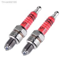 ▽♟☃ 2pcs Racing Spark Plug 3 Electrode A7TC for 50cc 70cc 110cc 125cc 150cc Atv Scooter Dirt Bike Go Kart Triple Electrode