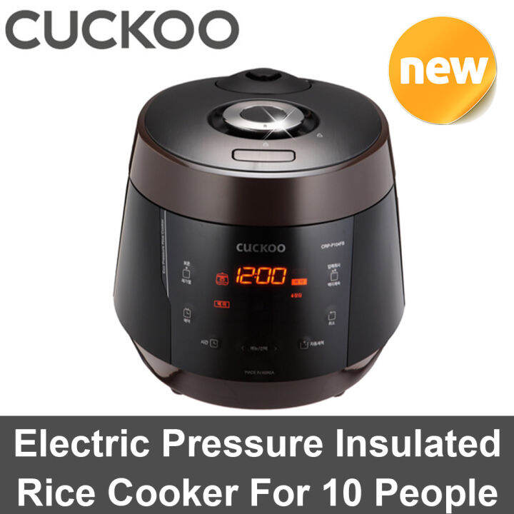 CUCKOO CRPP104FB Electric Pressure Rice Cooker for 10 People Fast
