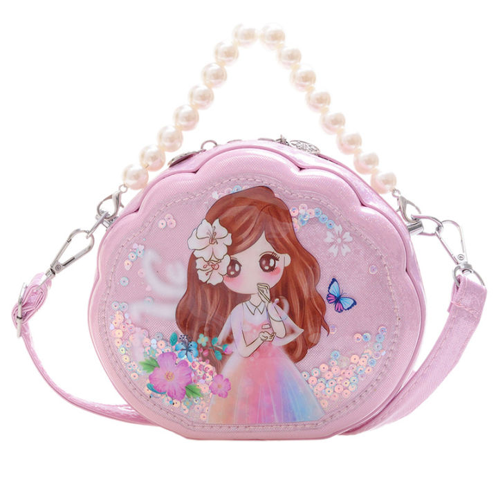 2023-ใหม่การ์ตูนน่ารักเด็กทรายดูดกระเป๋าสะพายกระเป๋าเป้เด็ก-aisha-princess-bead-handbag