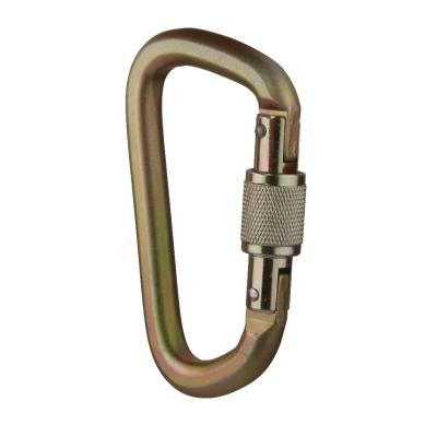 LazaraLife 40kn D carabiner ล็อคสกรูสำหรับปีนหน้าผาปีนเขา