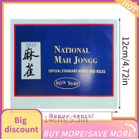 ?【Lowest price】Qearl MAh jongg League 2023การ์ดขนาดใหญ่-mAh jongg Card-มือและกติกาอย่างเป็นทางการ